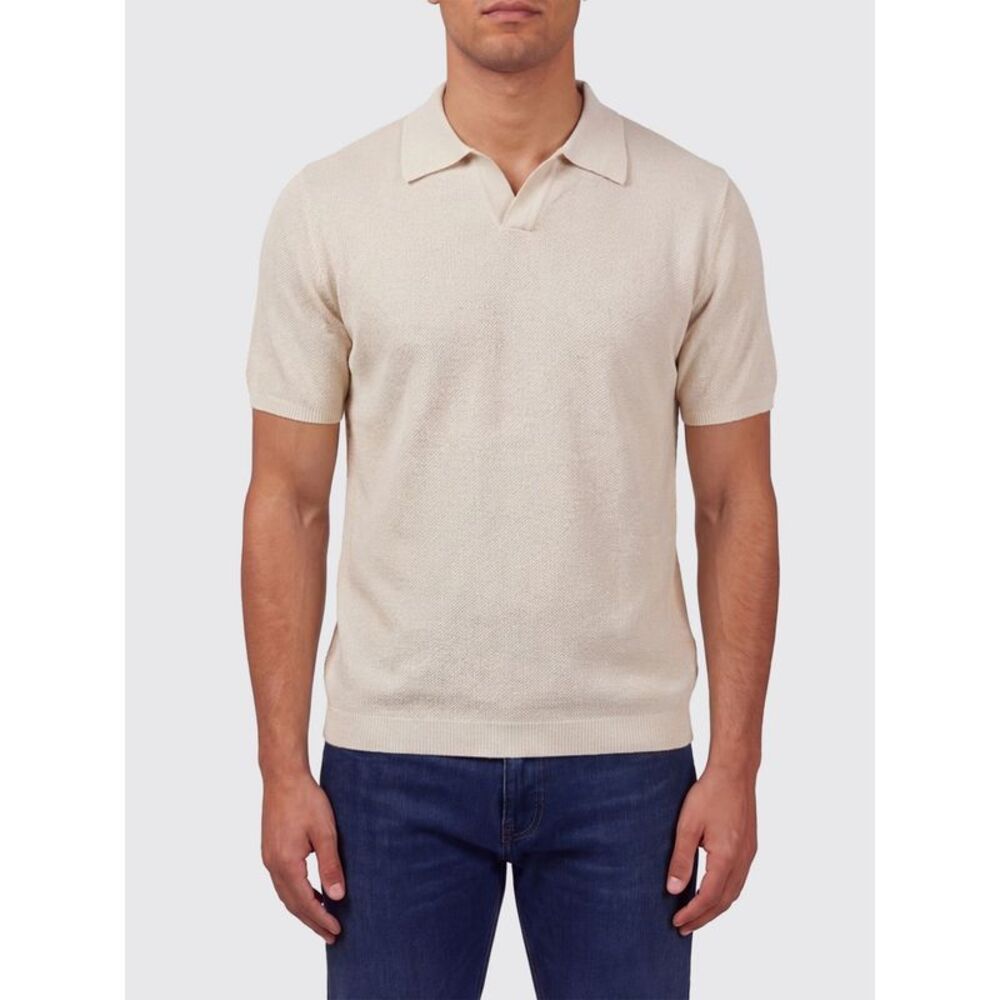 Roberto Collina Polo Shirt Men Beige